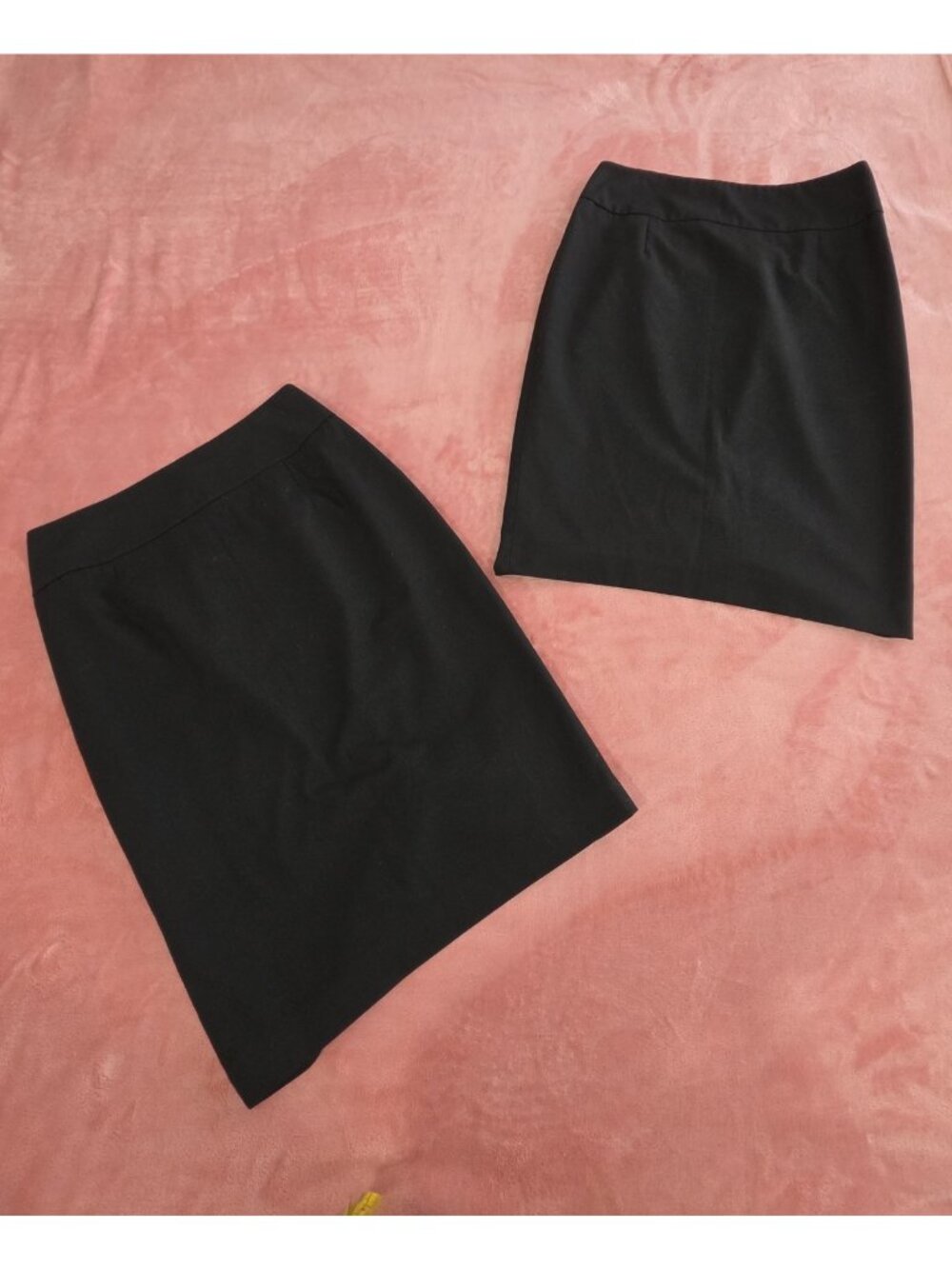 Bundle (2) Mossimo Black Pencil Skirt Knee Length Zip Closure Womens Size 2